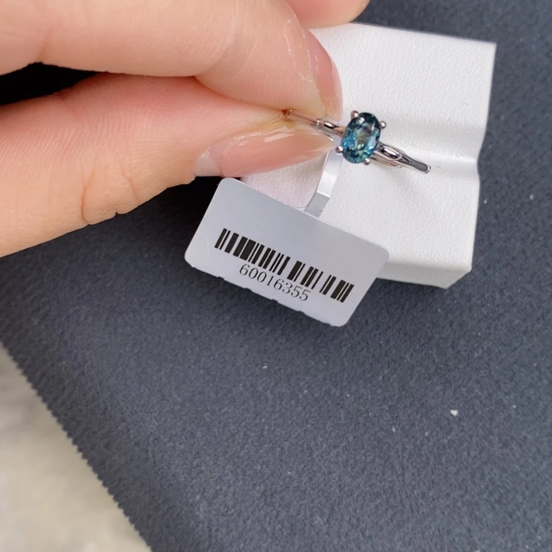 蓝宝石戒指银S925镶嵌逆****葵