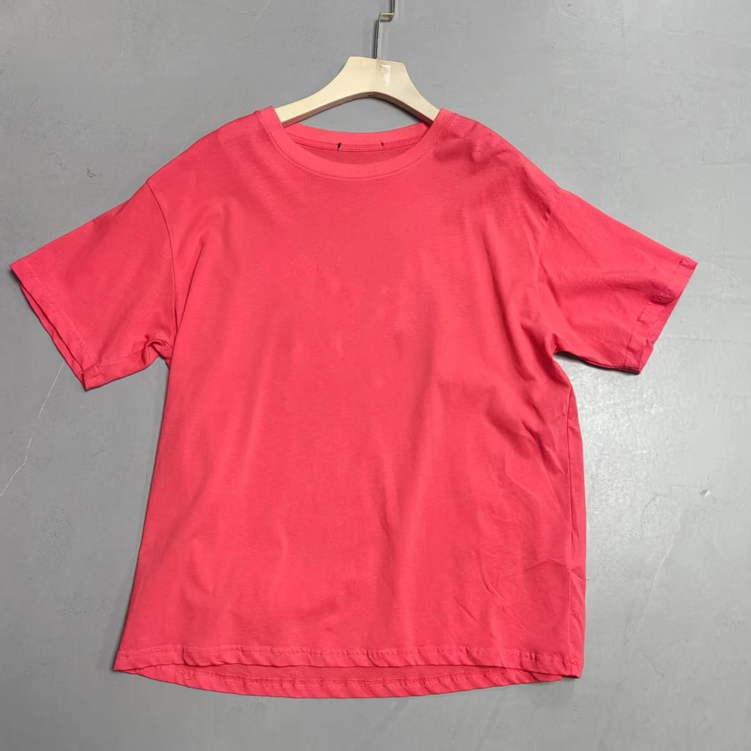 【南油玲姐】橘红色三叶草图案款男女同款短袖T恤TX257