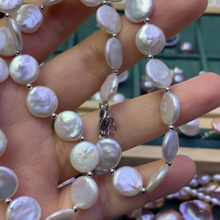 淡水珍珠项链合金