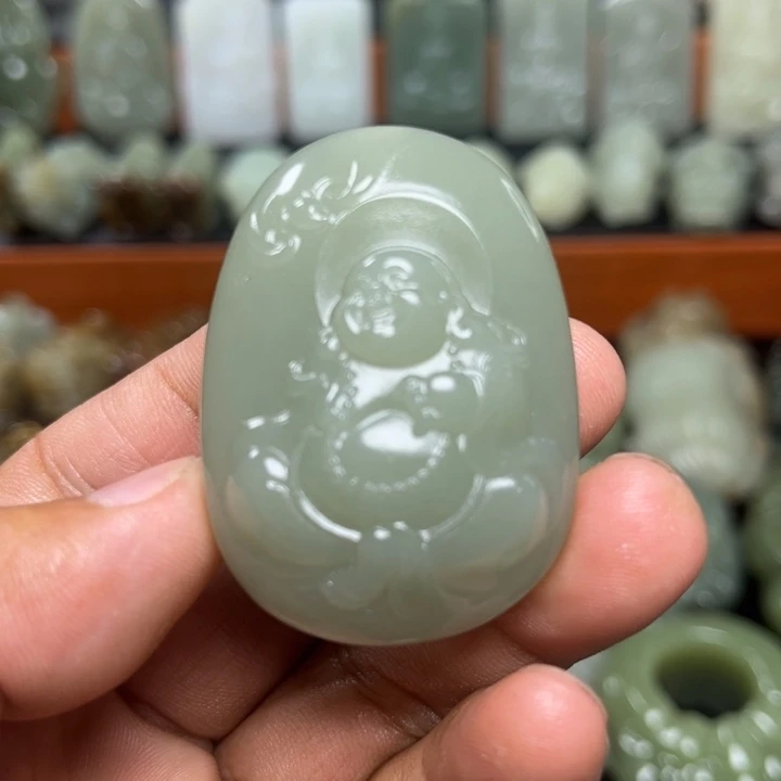 星***月和田玉未镶嵌挂件