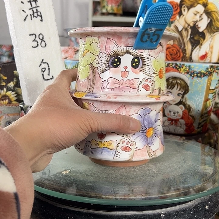 小***&景德镇手绘花盆性价比超高的直播间