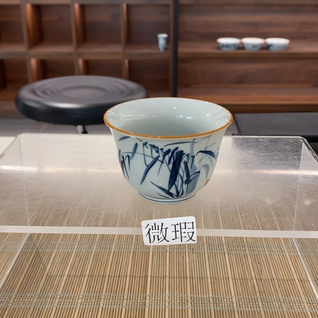 釉下彩老陶泥手工绘制