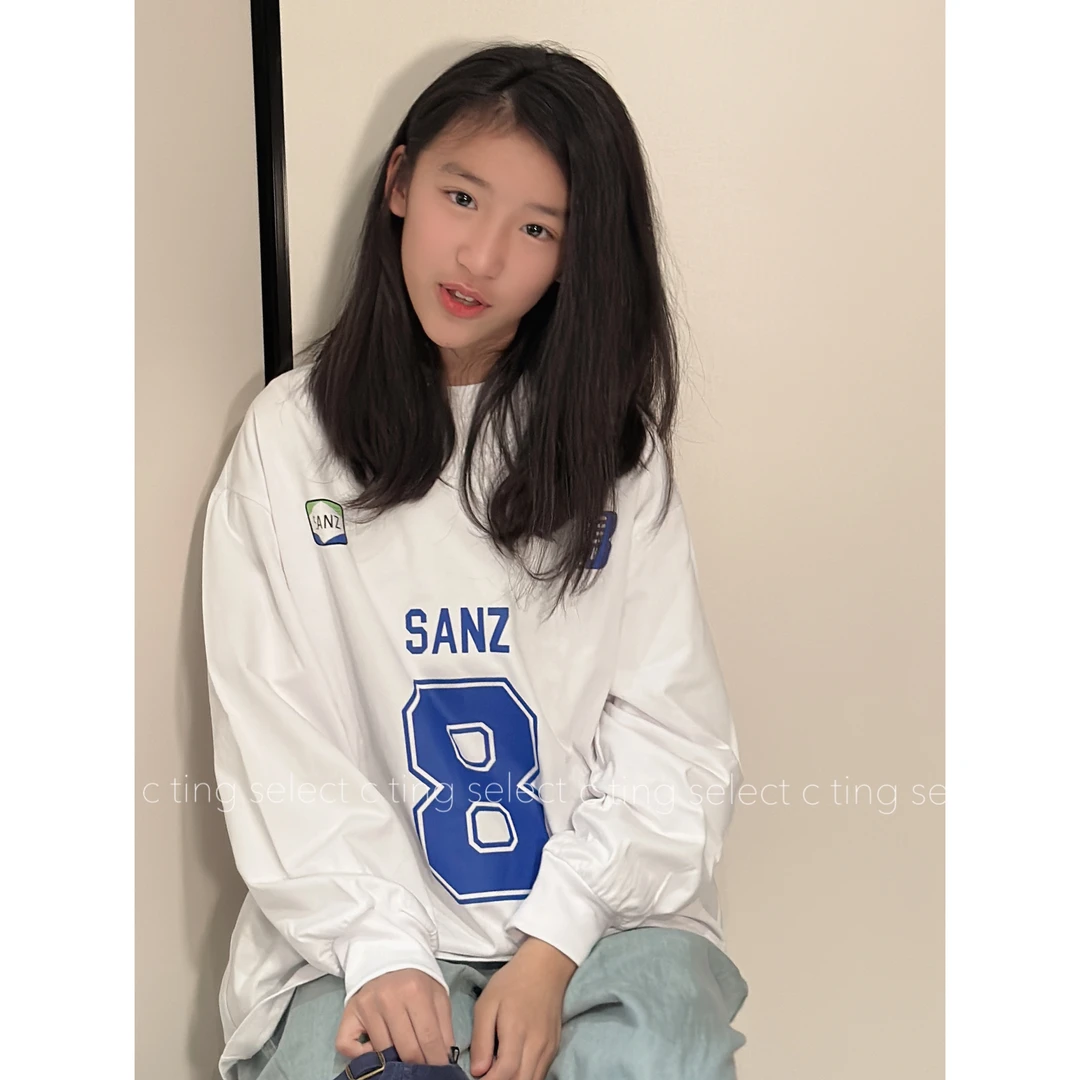 【C TING】新款韩版设计师亲子装童装印花撞色长袖T恤-2001