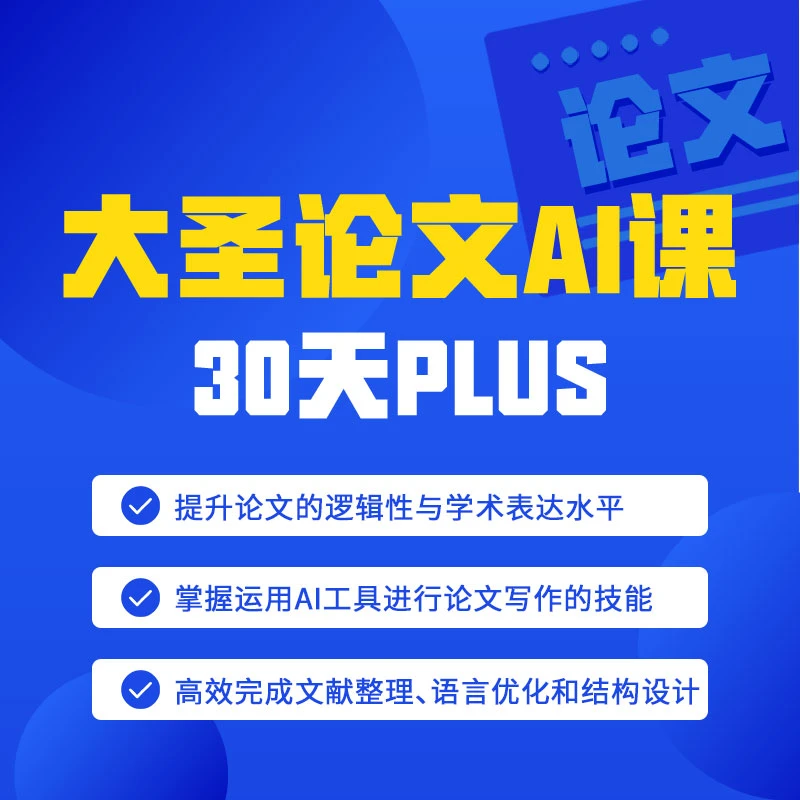 大圣论文AI课(30天plus)