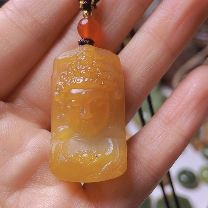 未镶嵌岫岩河磨玉（透闪石质玉）挂件@***i