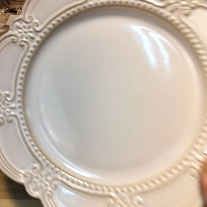 瓷片微瑕洛克八寸浅盘两个一组