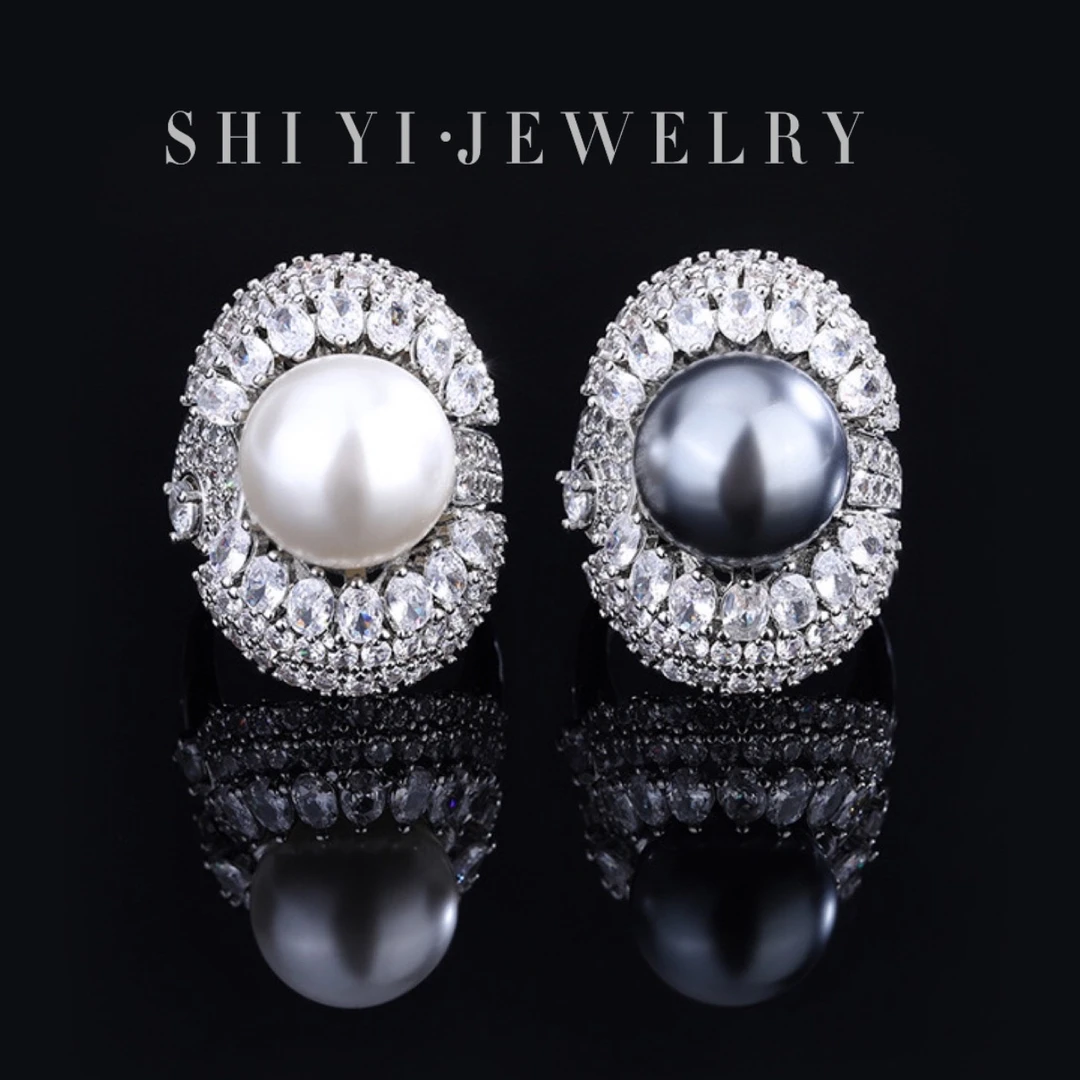 铜合金锆石戒指 S.Y【千金归来】设计师款欧美时尚奢华个性气质戒指