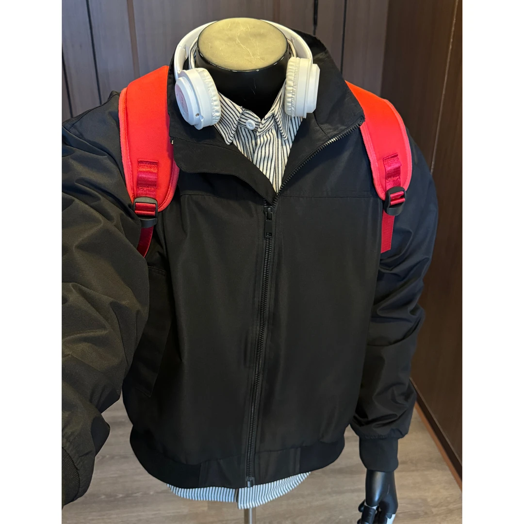 黑色bomber飞行夹克男士秋季立领户外硬汉风运动短款外套冲锋衣