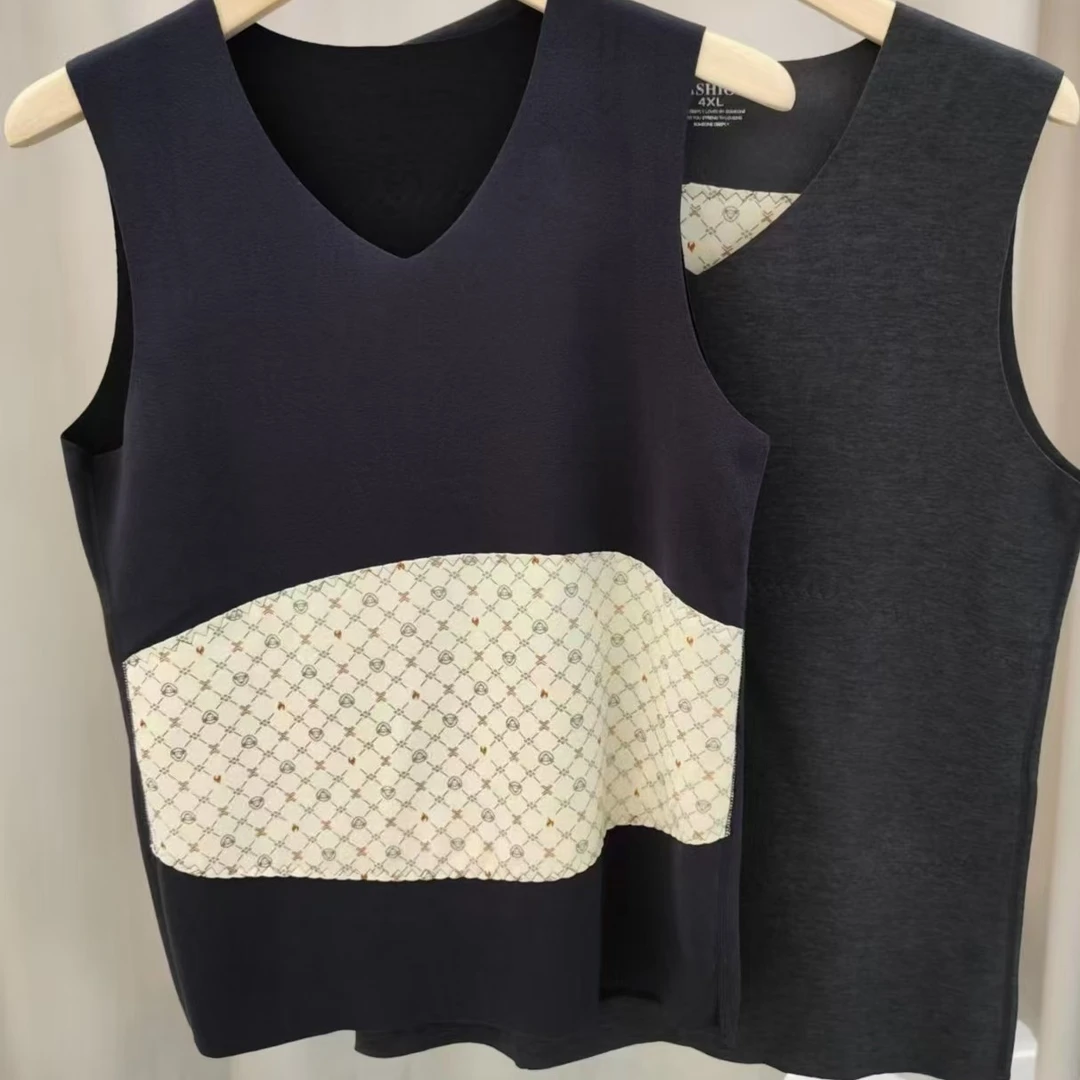 男士V领自发热背心505