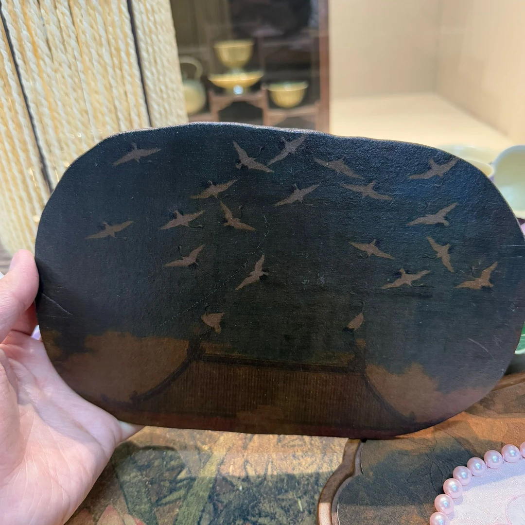 敦煌粗陶飞鸟壶承干泡盘