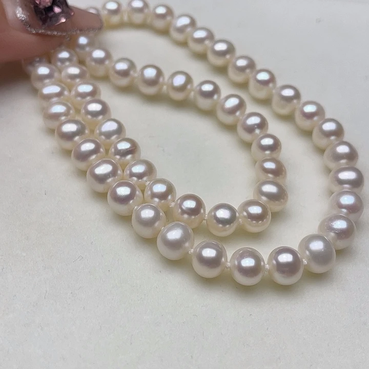 淡水珍珠未镶嵌颈饰卡7➕极光炫彩