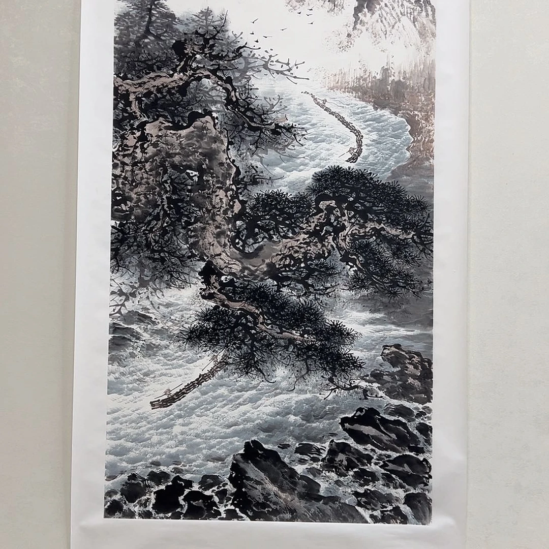 乾***玉国画刘进新四尺140*70精品佳作