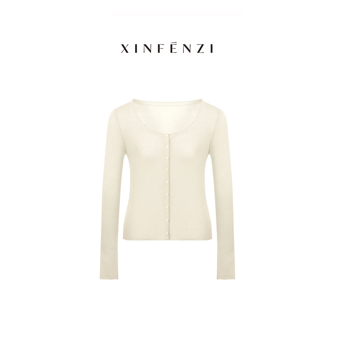 【清婉】XINFENZI 100巴素兰羊毛精致圆领毛衣 51201