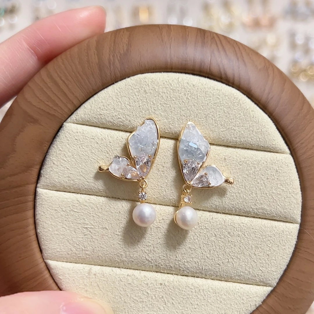 原创手作银S925镶嵌淡水珍珠