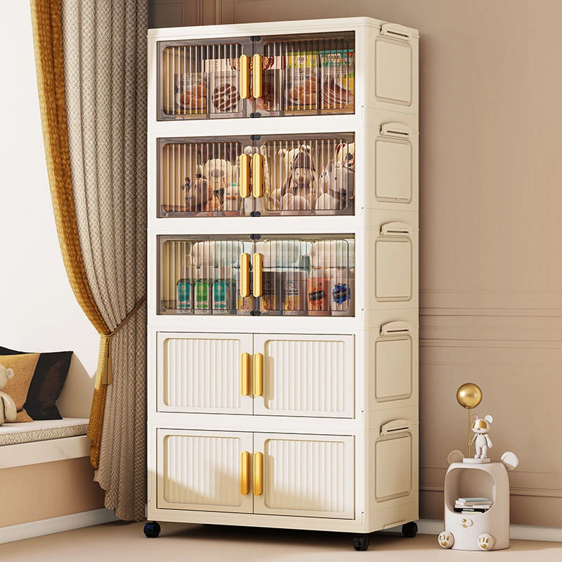 【佛山强润】折叠收纳柜免安装宝宝衣柜家用儿童衣服储物柜多层塑