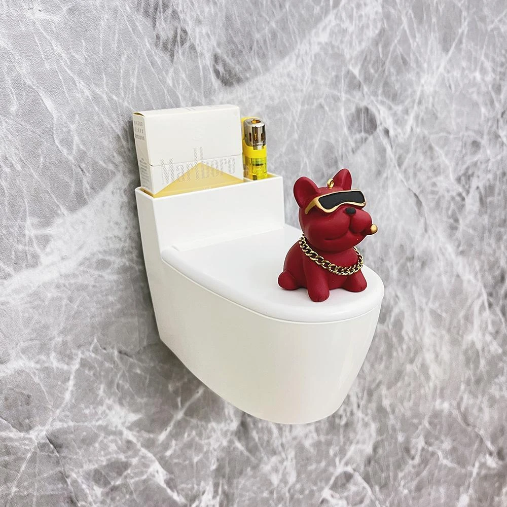 FAVMARTHA斗牛犬马桶烟灰缸壁挂式厕所卫生间防飞灰