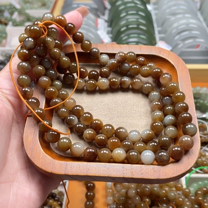 和田玉珠串8mm未镶嵌