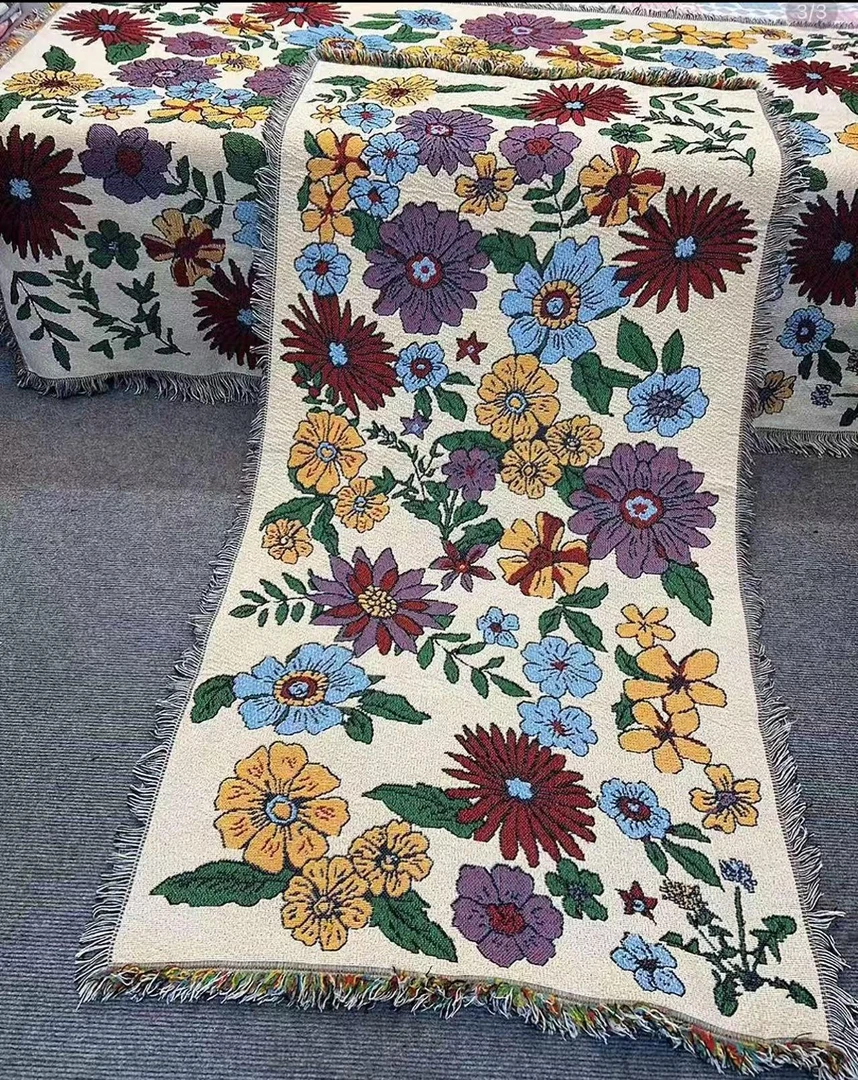【繁花】四季多功能新品加厚双面防滑提花沙发巾四季款沙发盖布