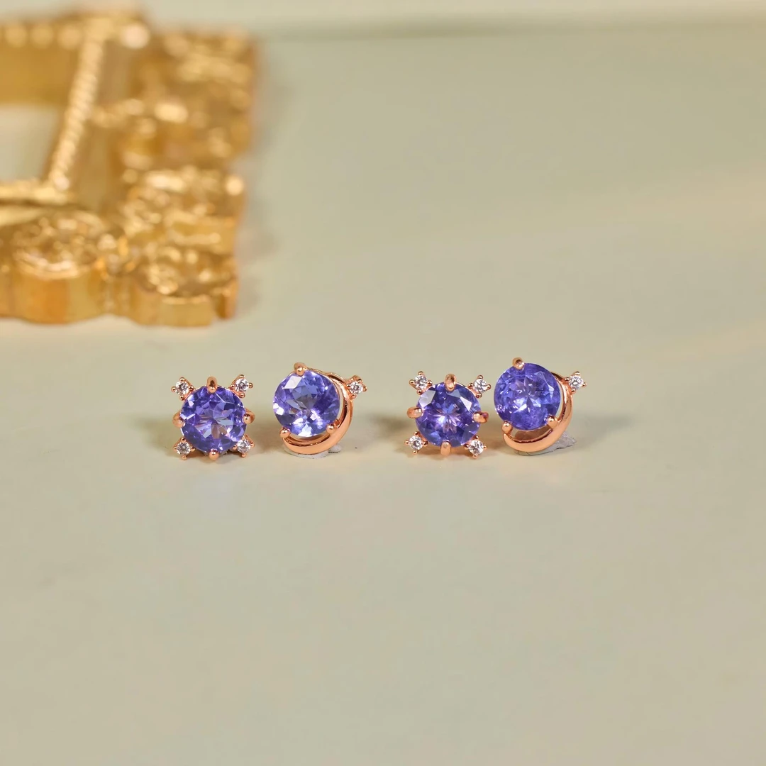 【歪歪】坦桑石耳钉（多样性发一）XB-J2503