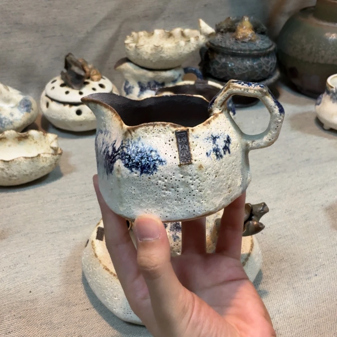 粉引六方公道杯一个