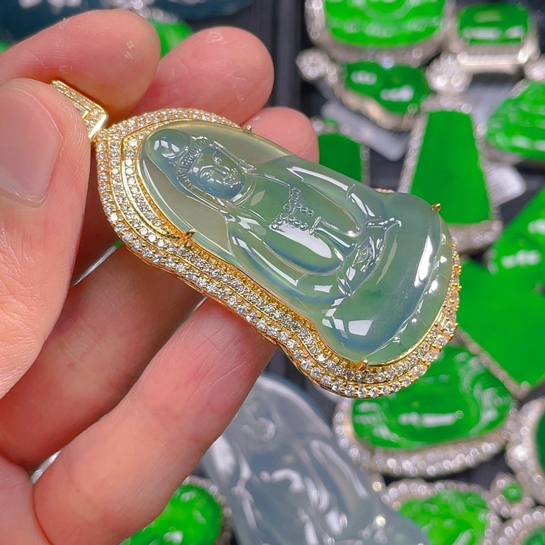 翡翠未镶嵌吊坠(不含链)