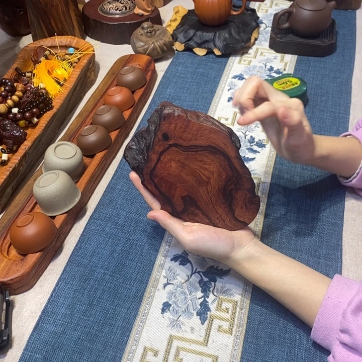 酸枝特纹壶承15-11.5-2.5