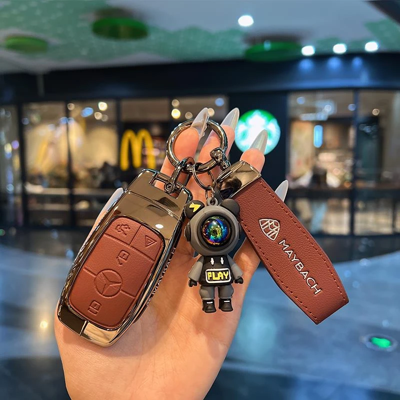 适用于奔驰GLS450车钥匙套迈巴赫GLS480/600 包高档壳金属扣男女