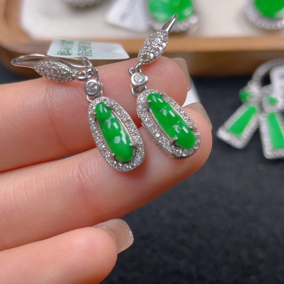 翡翠颈饰银S925镶嵌b h b b b n