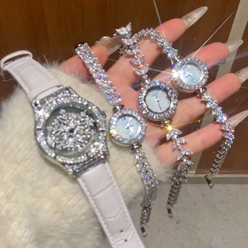 时来运转五芒星雪花美人鱼女款手表女士高颜值品牌腕表轻奢小众表