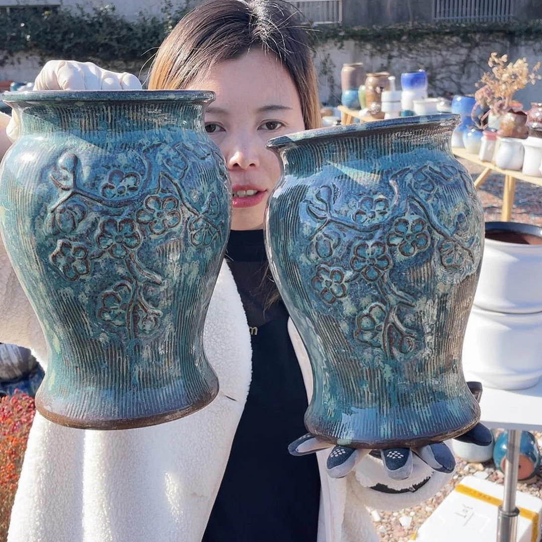 红陶王嫂花盆0129-283