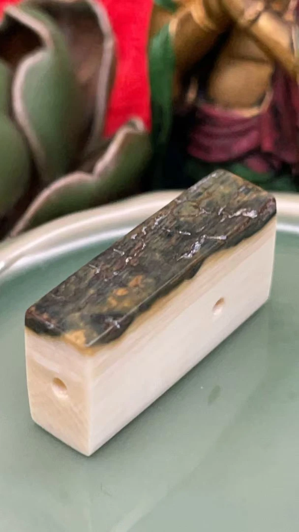 80929精品猛犸象牙D:7.5T:13.6H:26.8文玩特色皮一字三通挂件配饰