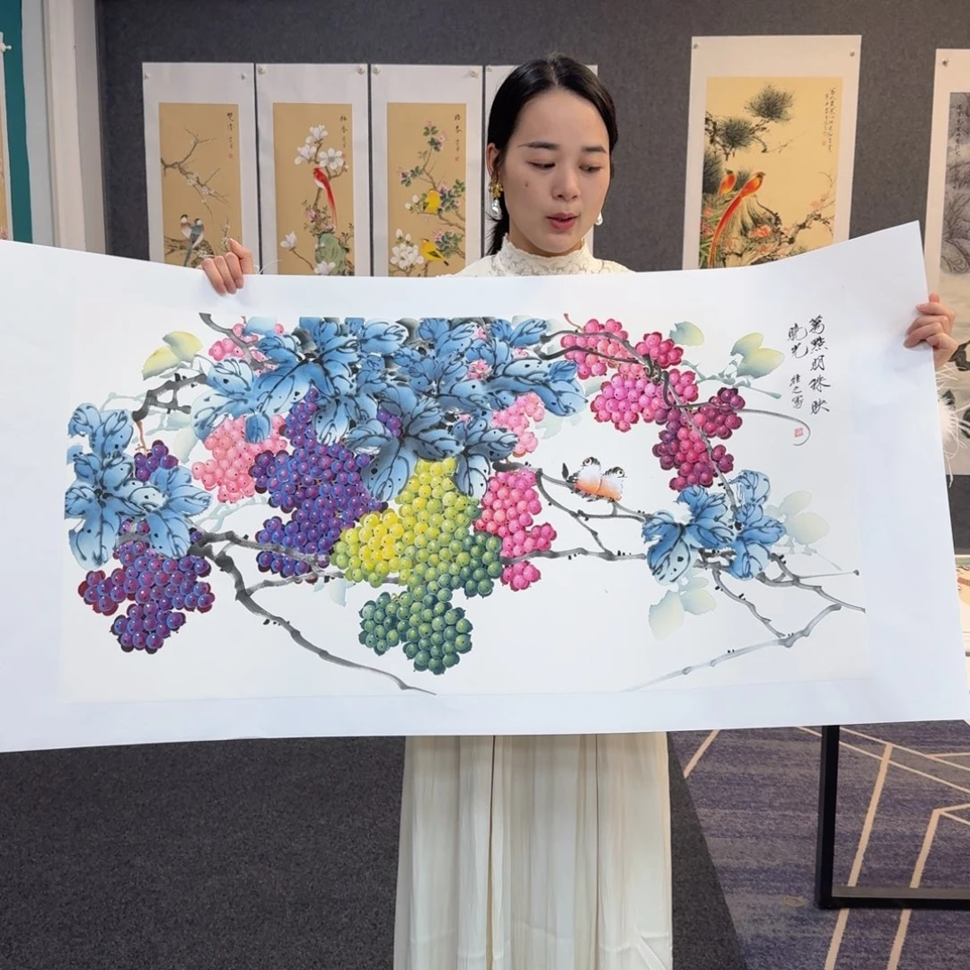 国画国画作品山水花鸟纯手绘