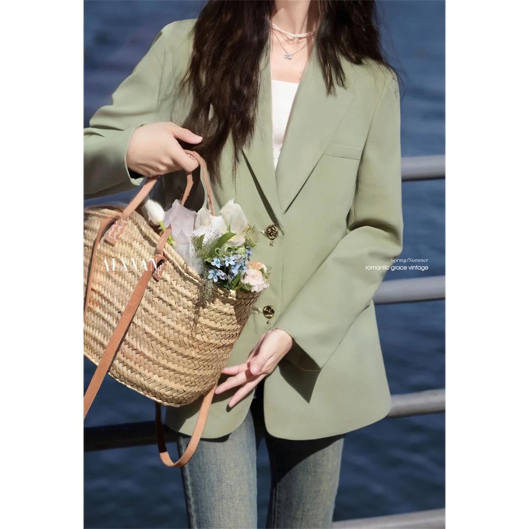 【618宠粉节】MOMO高级感西装外套2025春季新款