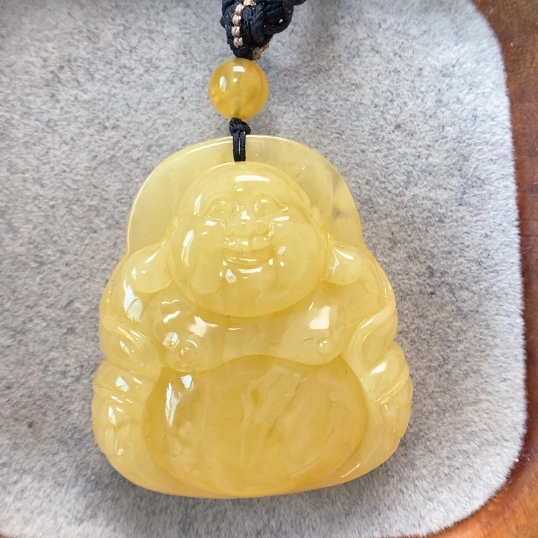 蜜蜡未镶嵌项链吊坠