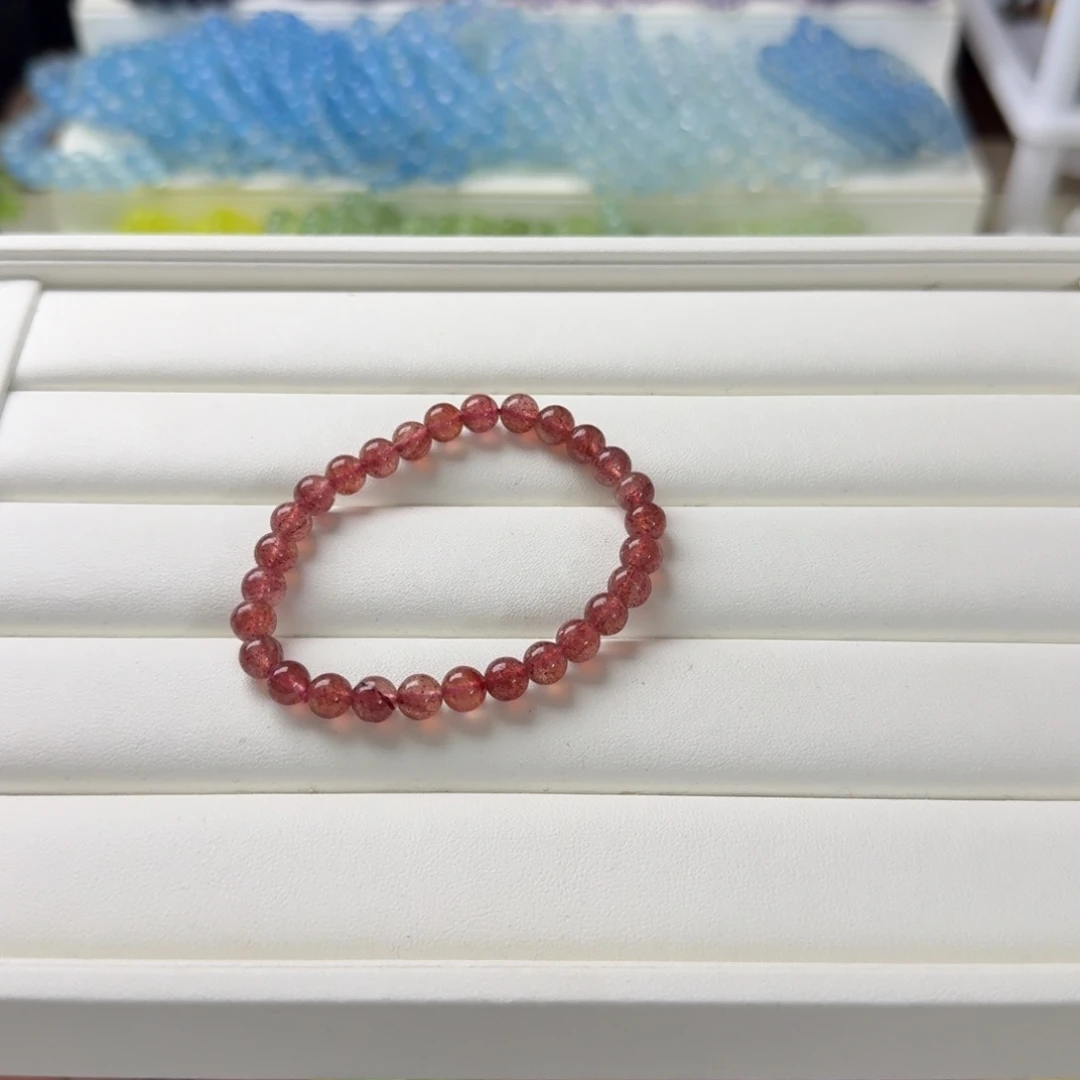 卷***.手链未镶嵌水晶草莓晶6咪拍十次合一单