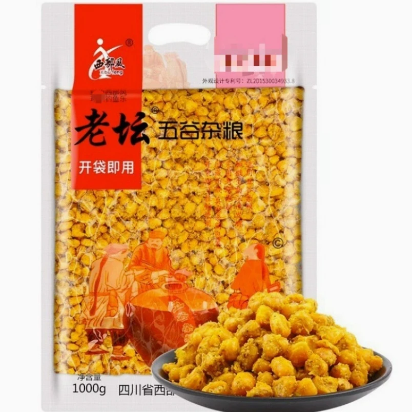 西部风老坛五谷杂粮鲫鱼鲤鱼窝料玉米鱼饵野钓草青鱼钓鱼料1000g