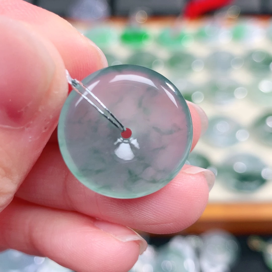 翡翠未镶嵌颈饰天然缅甸翡翠a货19.7-4.1