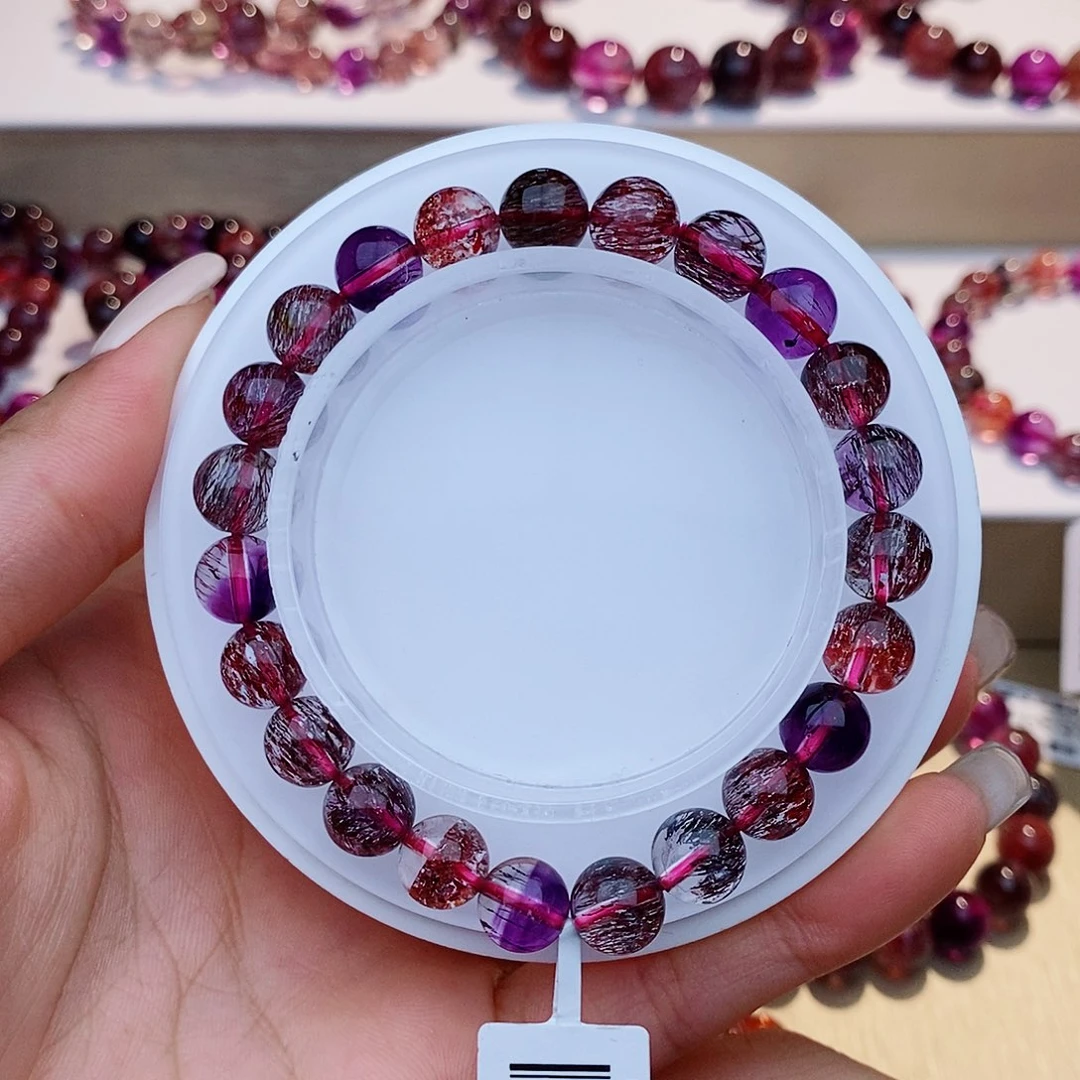 手链水晶未镶嵌黑加仑超七8*