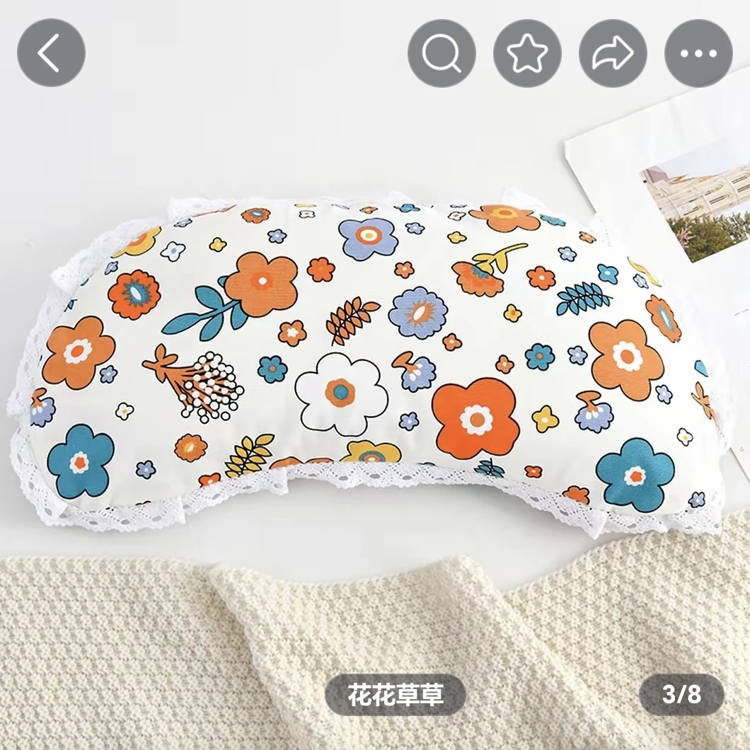 纯棉小米壳月牙枕