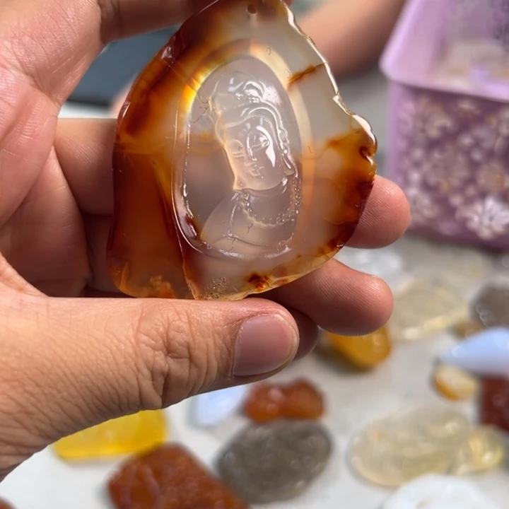 玛瑙/玉髓吊坠(不含链)未镶嵌