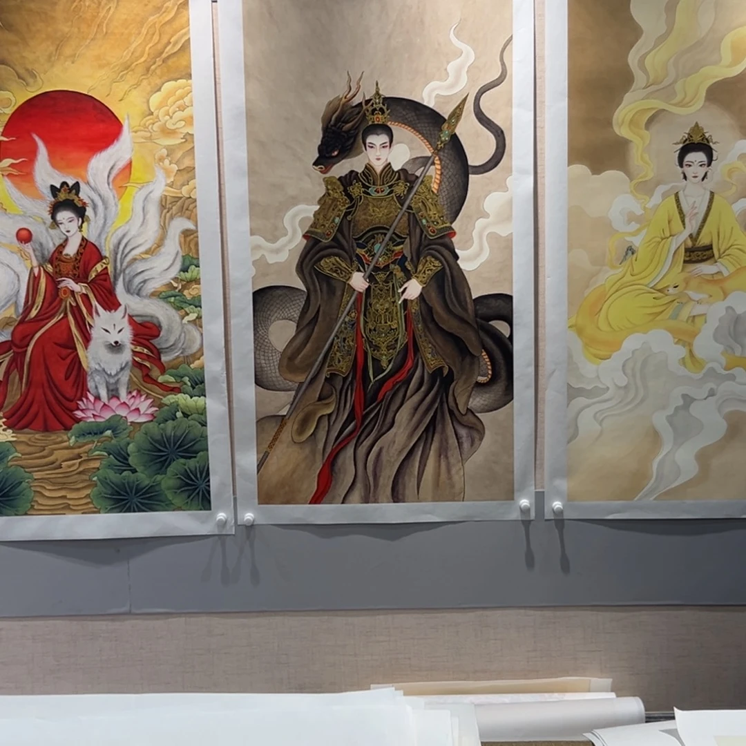 火***麟国画李老师蟒公子作品