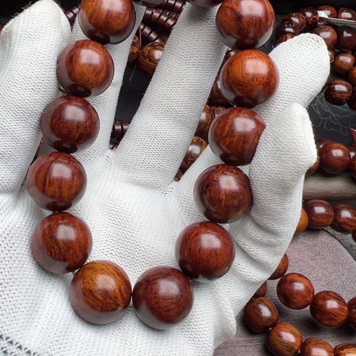 木永***神海南红降1.5黄油底芝麻点圆珠