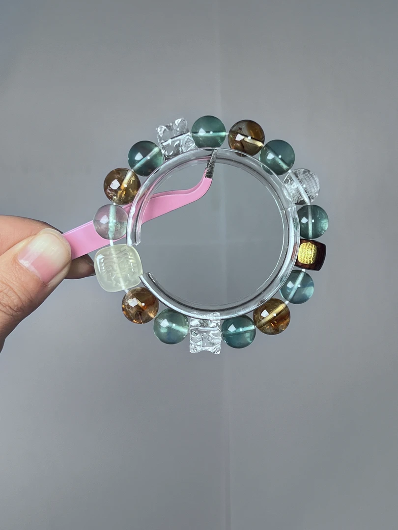 【盆满满】【招财】(木系)黄水晶DIY手链 多样发一K2064