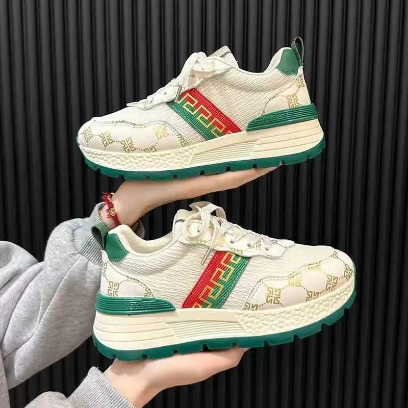 2025门店款!厚底时尚轻奢百搭休闲运动女鞋华夫阿甘鞋