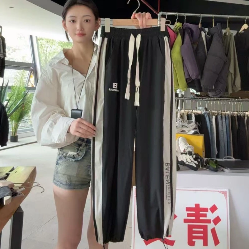 【亲子装】夏季运动束脚裤中大童2025新款休闲运动速干裤韩版休闲裤