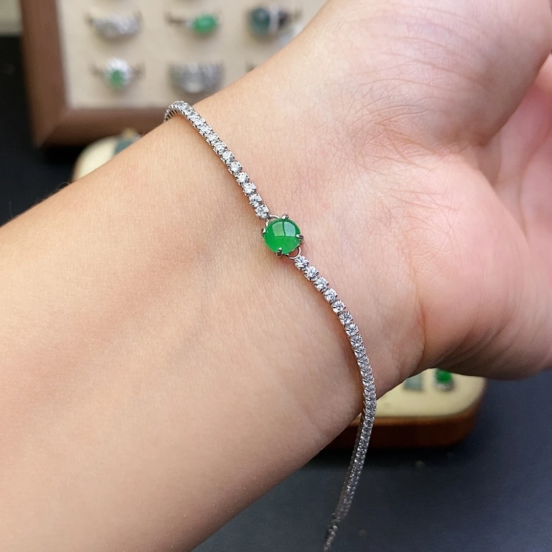 翡翠银S925镶嵌戒指