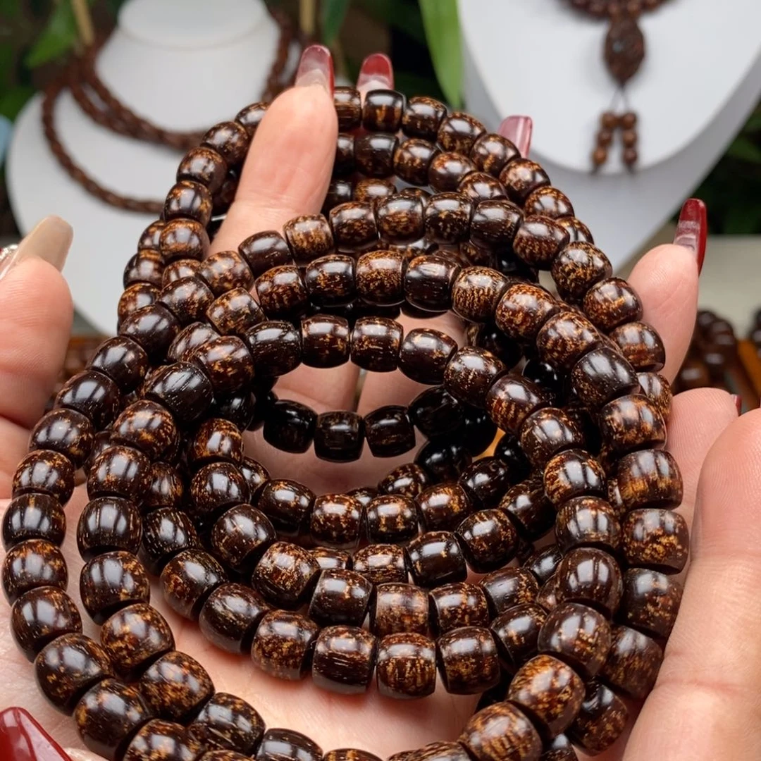 贡木手串/手链贡木8×9黑冰黑金龙鳞