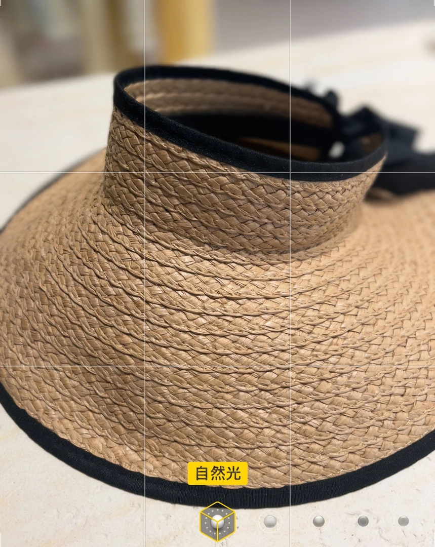 光身沙滩帽女士【蝴蝶空顶帽】夏季平檐空顶帽帽子草编草帽