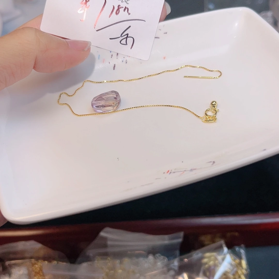 紫晶珠宝半成品银S925镀金镶嵌10