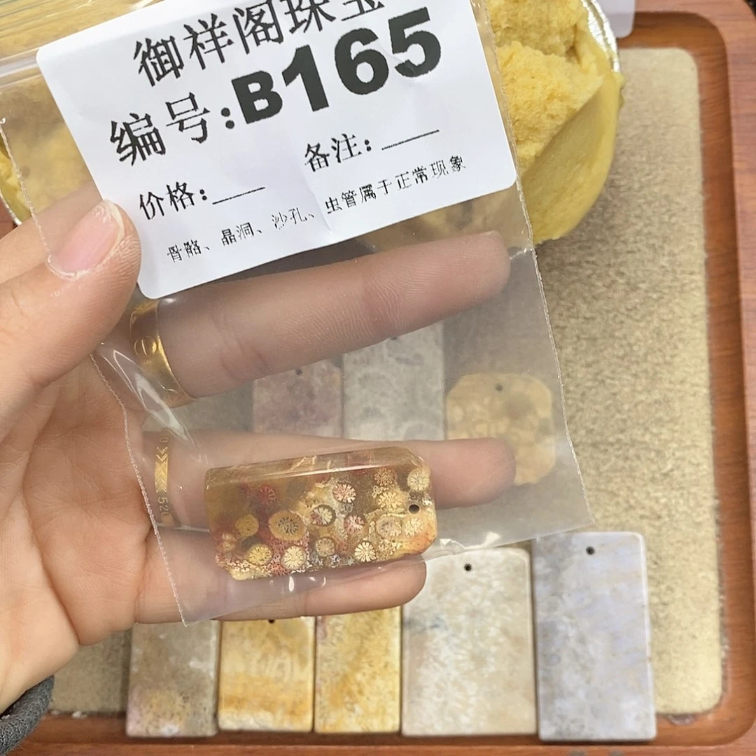 硅化珊瑚（珊瑚玉）颈饰未镶嵌泡**